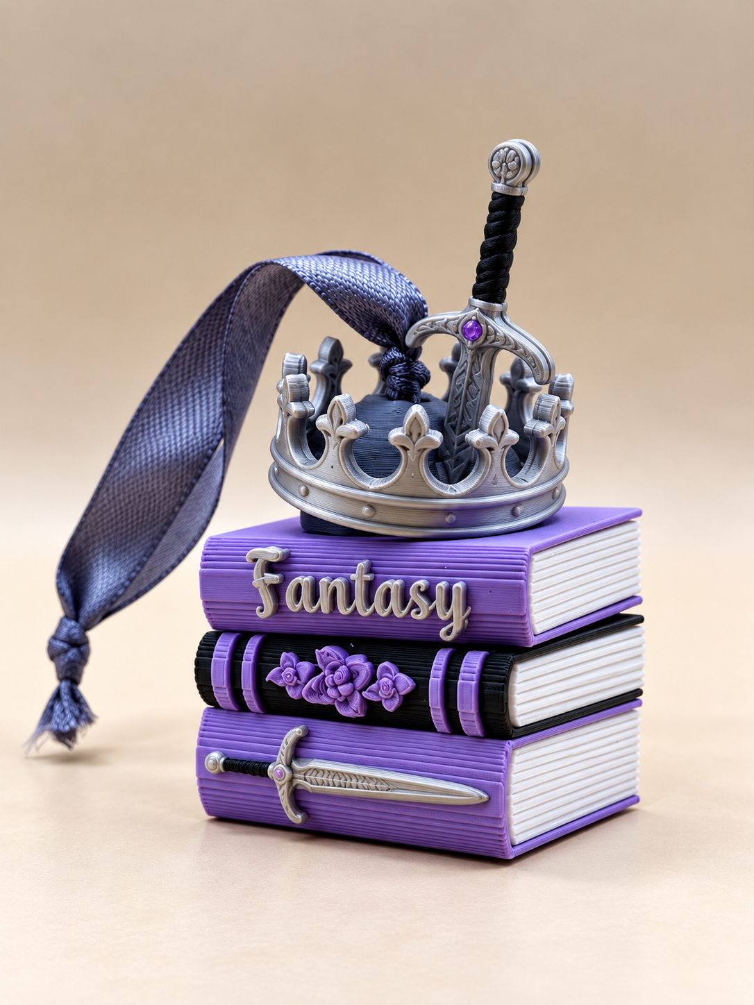 Fantasy Book Stack Ornament