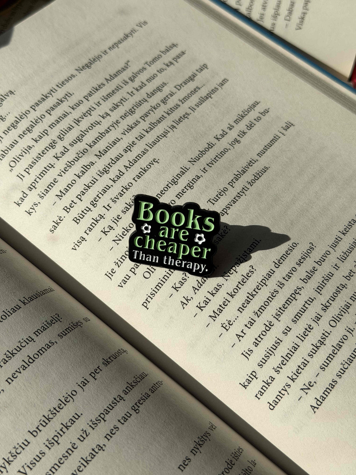 Pins "Books are cheaper than therapy"