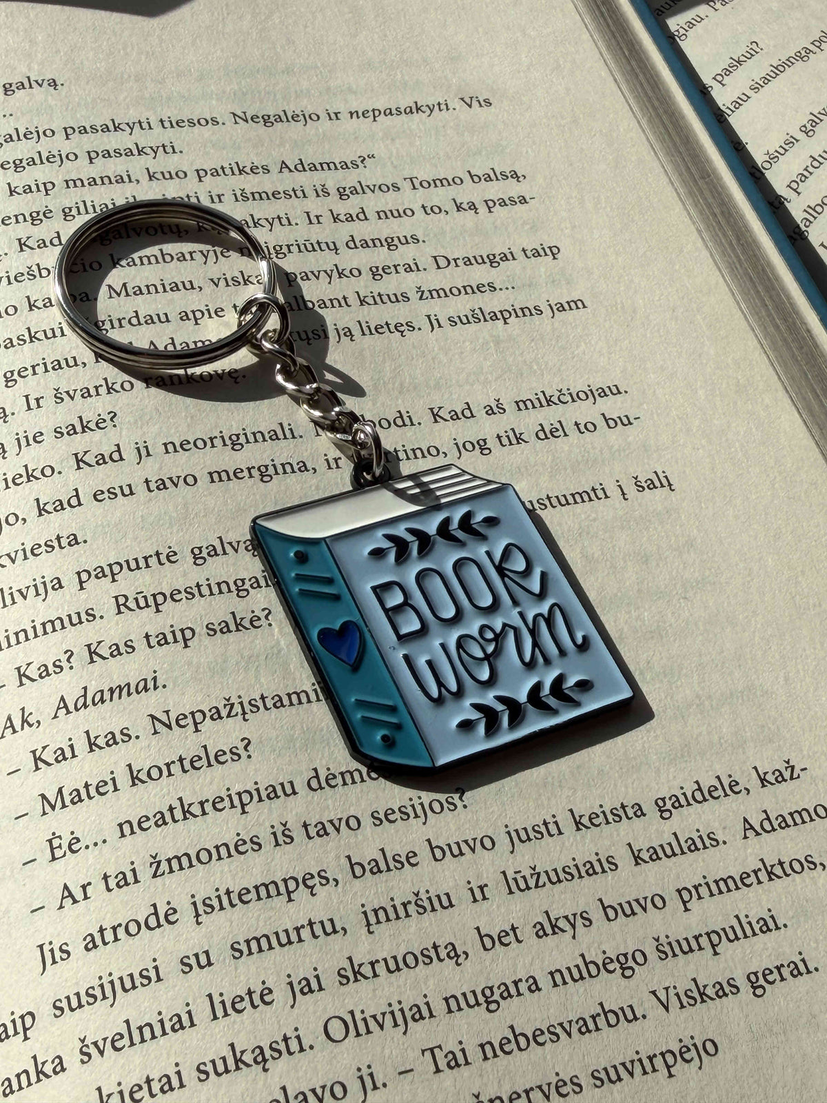 Bookworm Book Keyring