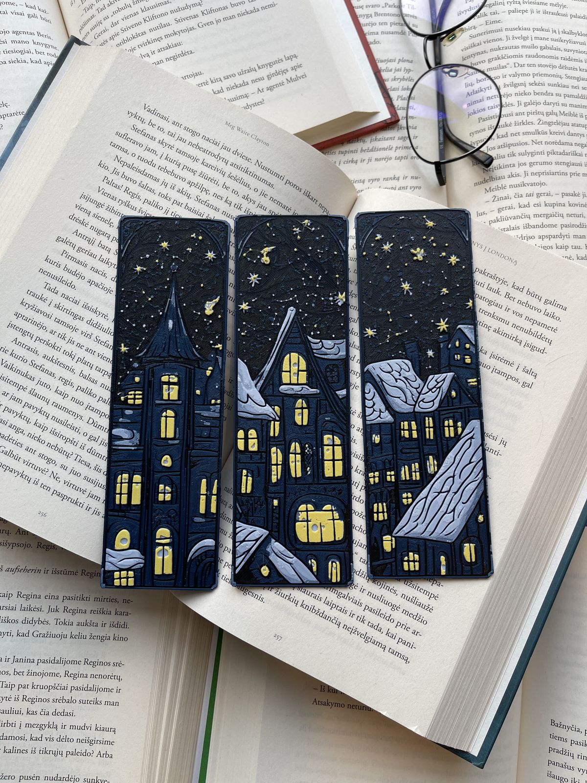 Bookmark "Winter Night Town"