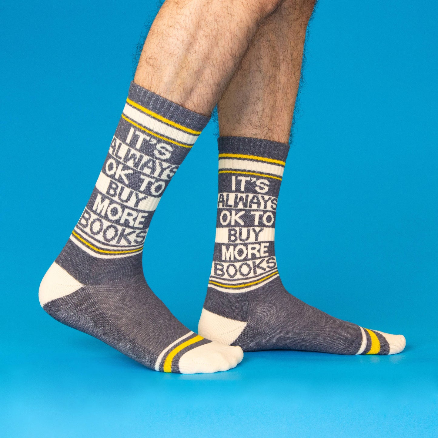 It's Always OK To Buy More Books Gym Crew Socks