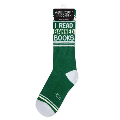 I Read Banned Books Gym Crew Socks