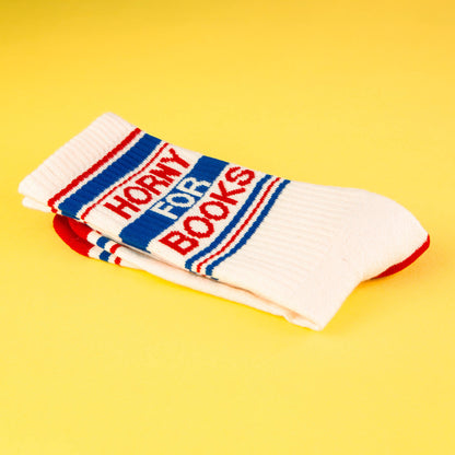 Horny For Books Gym Crew Socks