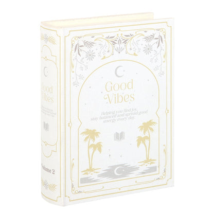 White Book Shaped Storage Box – Good Vibes