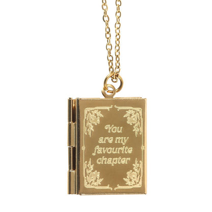 Book Locket Necklace
