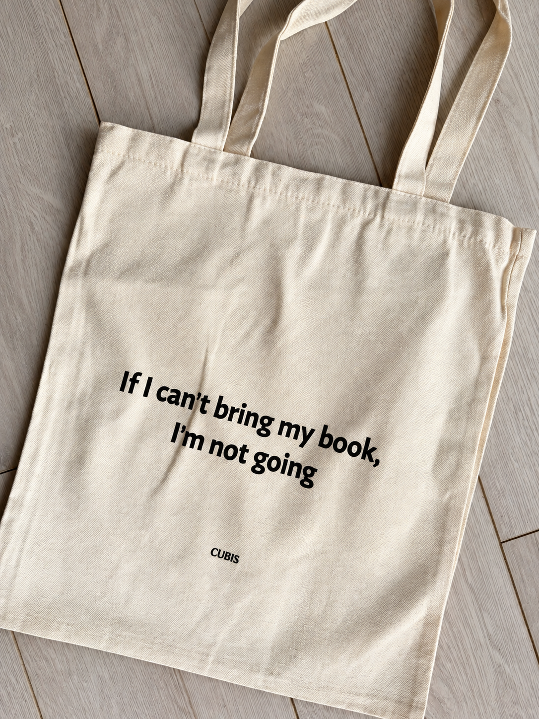 Tote Bag „If I Can't Bring My Book, I'm Not Going“