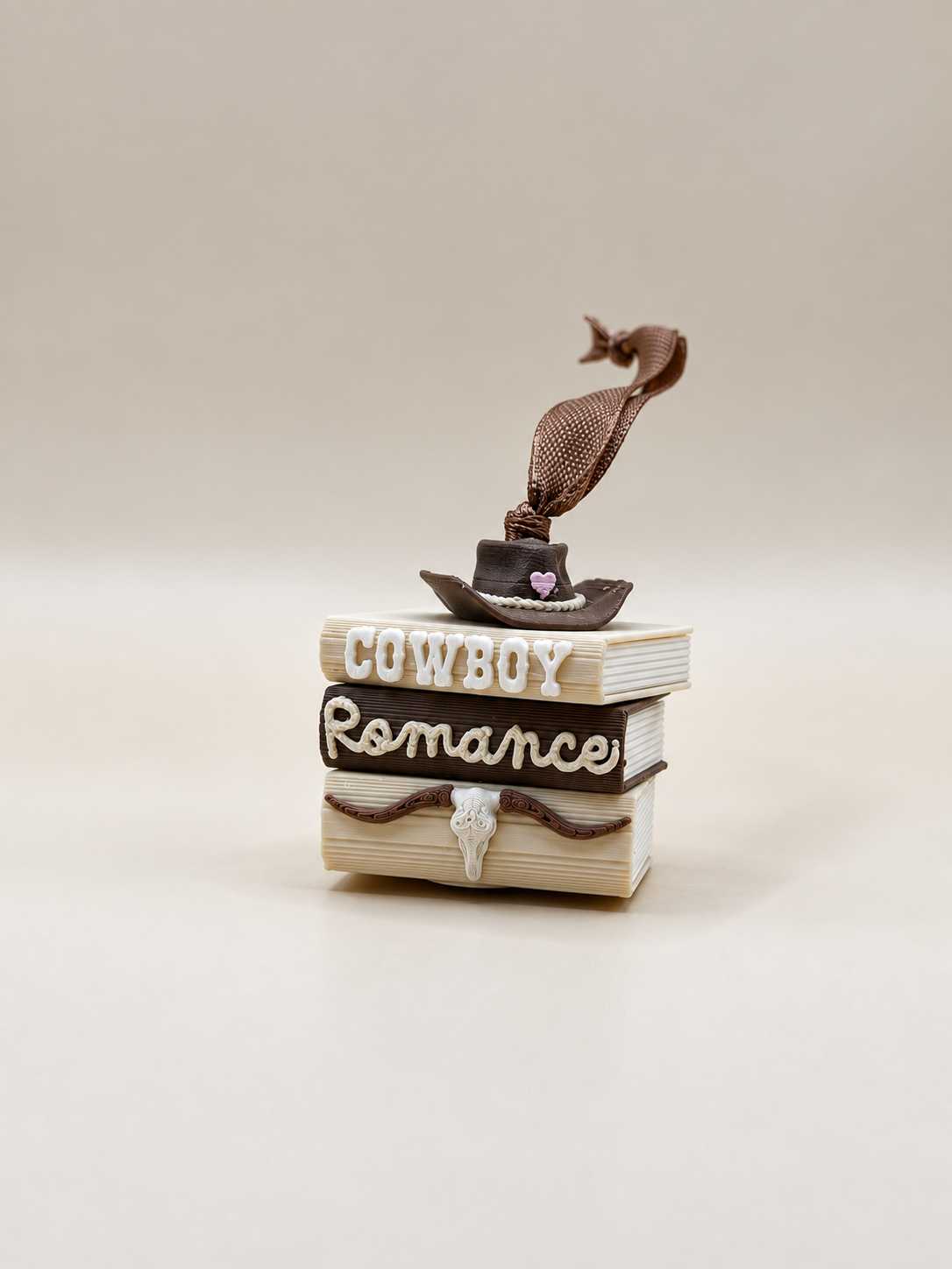 Cowboy Romance Book Stack Ornament