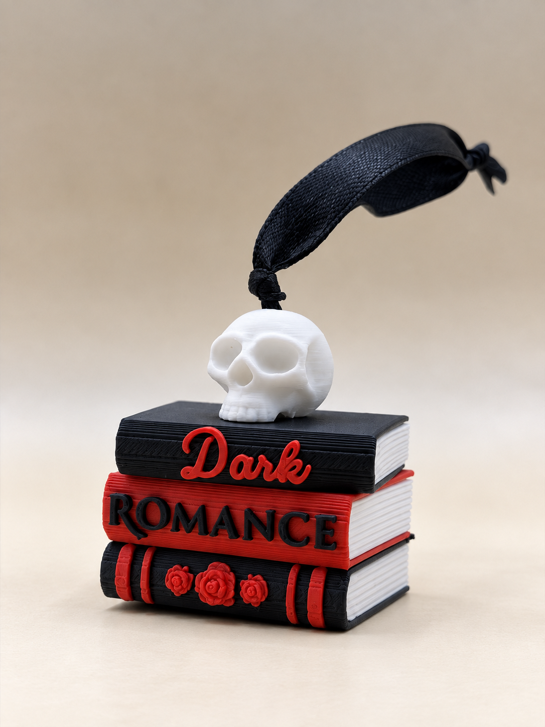 Dark Romance Book Stack Ornament