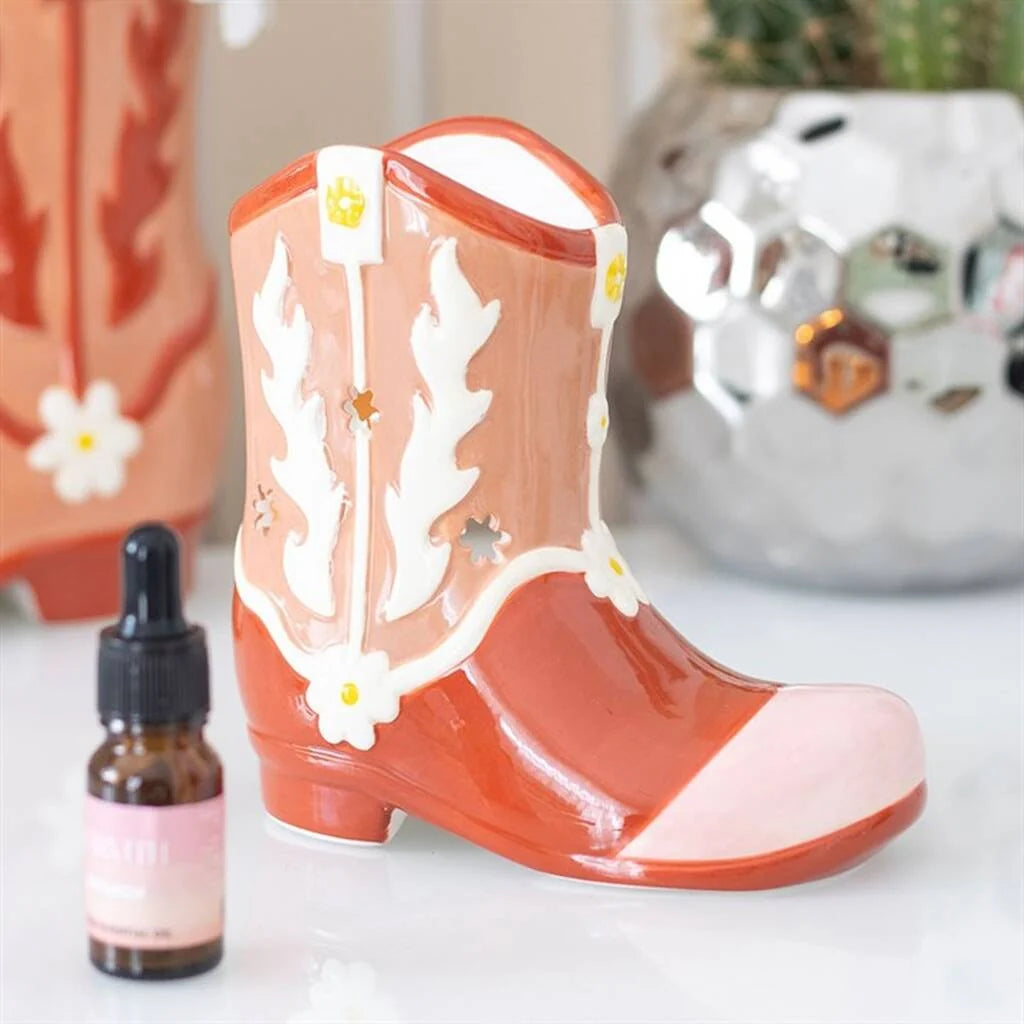 Howdy Cowboy Boot Oil Burner & Wax Warmer