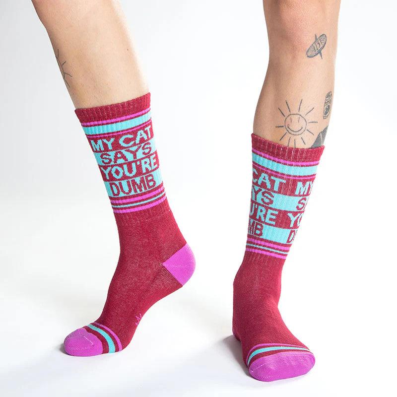 My Cat Says You’re Dumb Gym Crew Socks