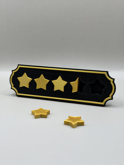 Bookshelf Sign "Star Rating"