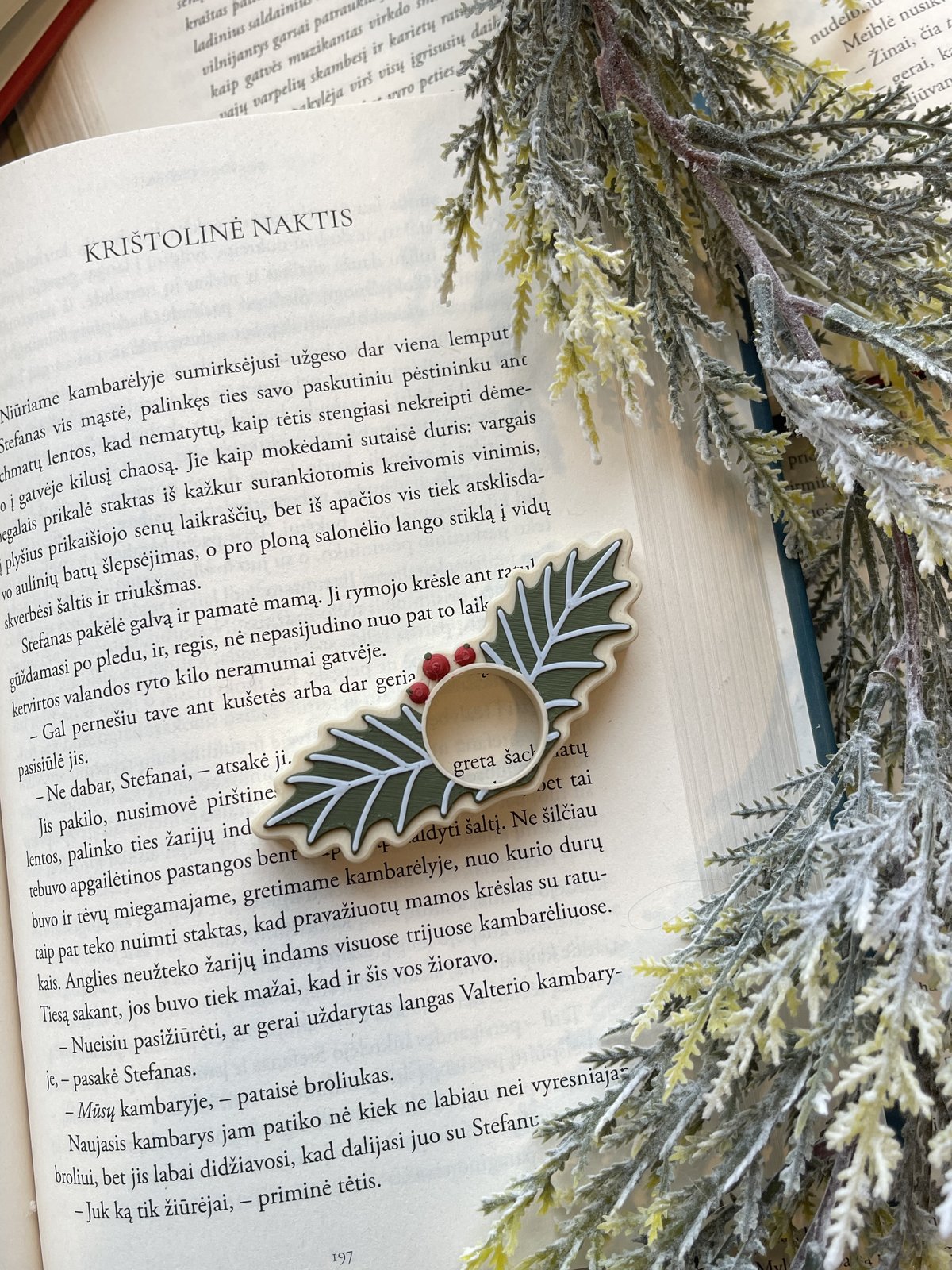 Holly Leaf Page Holder – Christmas Edition