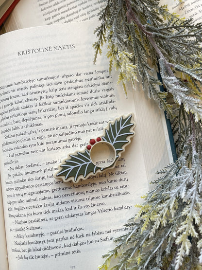 Holly Leaf Page Holder – Christmas Edition