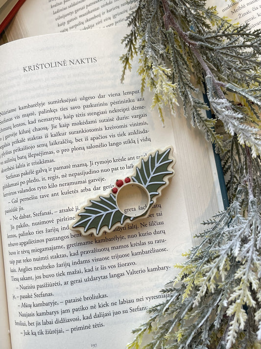 Holly Leaf Page Holder – Christmas Edition