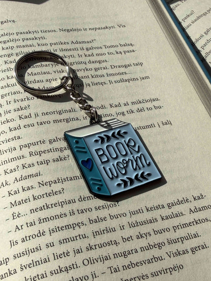 Bookworm Book Keyring