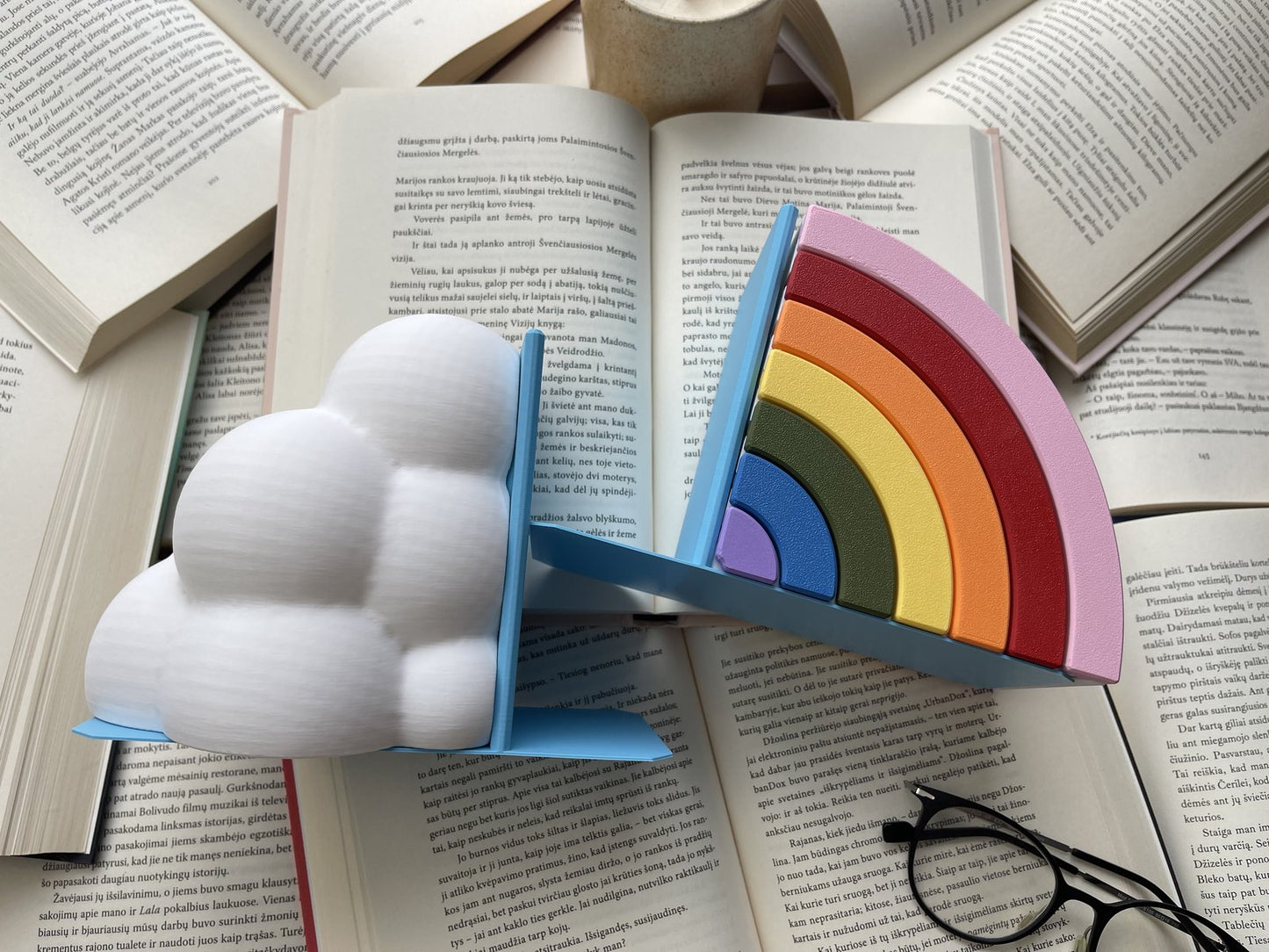 Bookend “Rainbow Cloud”
