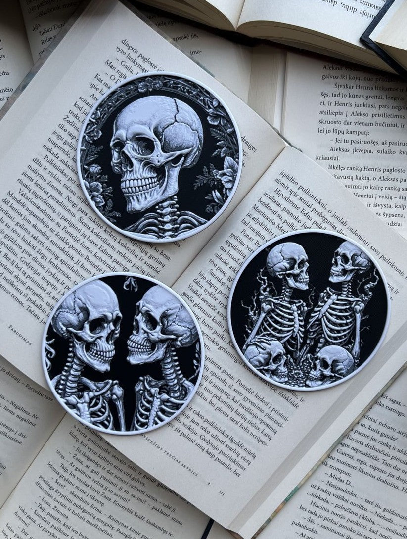 Coaster set of 3 "Skeleton Life"