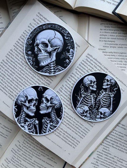 Coaster set of 3 "Skeleton Life"