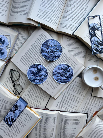 Coaster set of 3 "Waves"