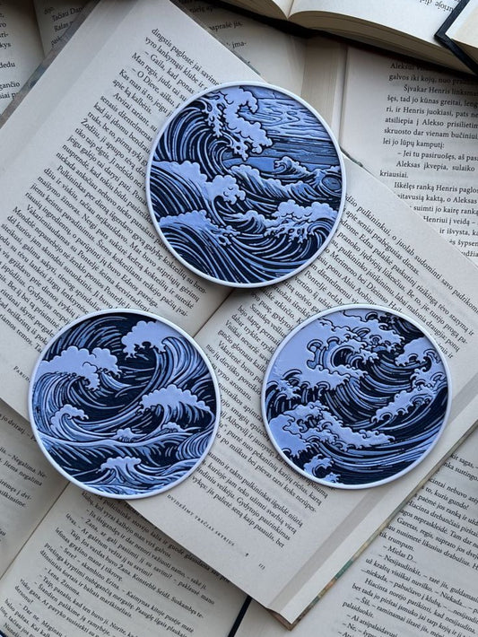 Coaster set of 3 "Waves"