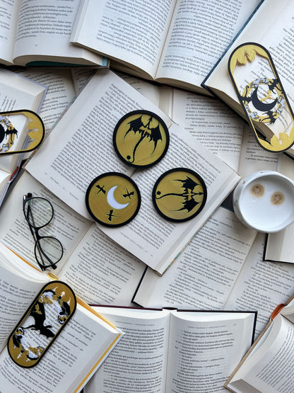 Coaster set of 3 "Fourth Wing"