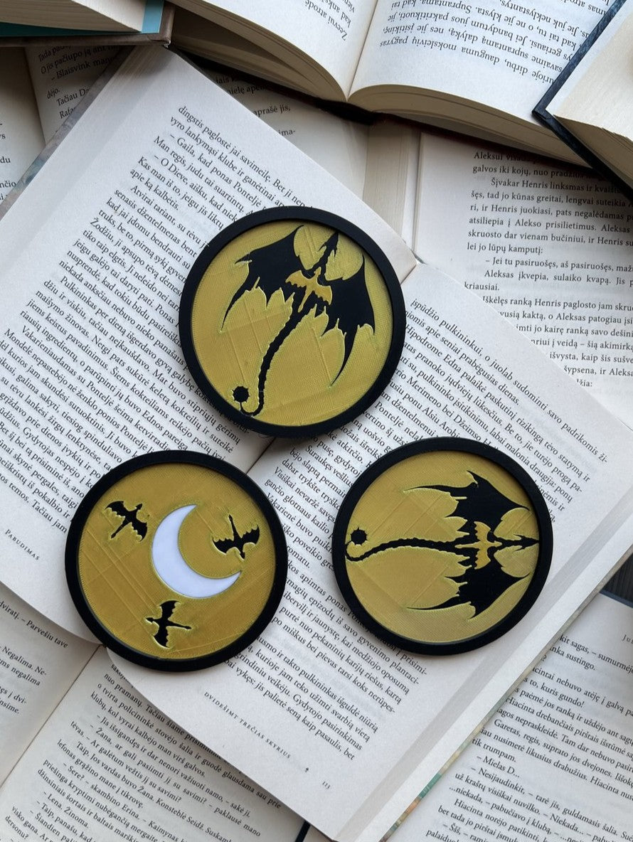 Coaster set of 3 "Fourth Wing"