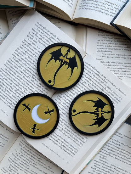 Coaster set of 3 "Fourth Wing"