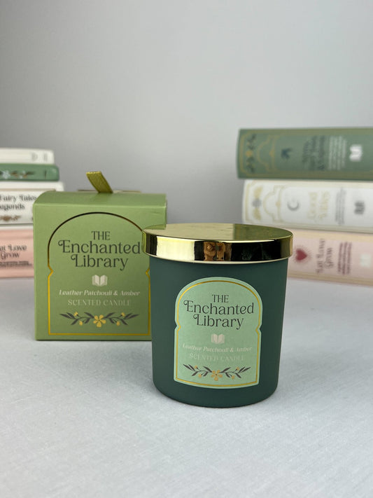 The Enchanted Library Candle – Leather, Patchouli &amp; Amber