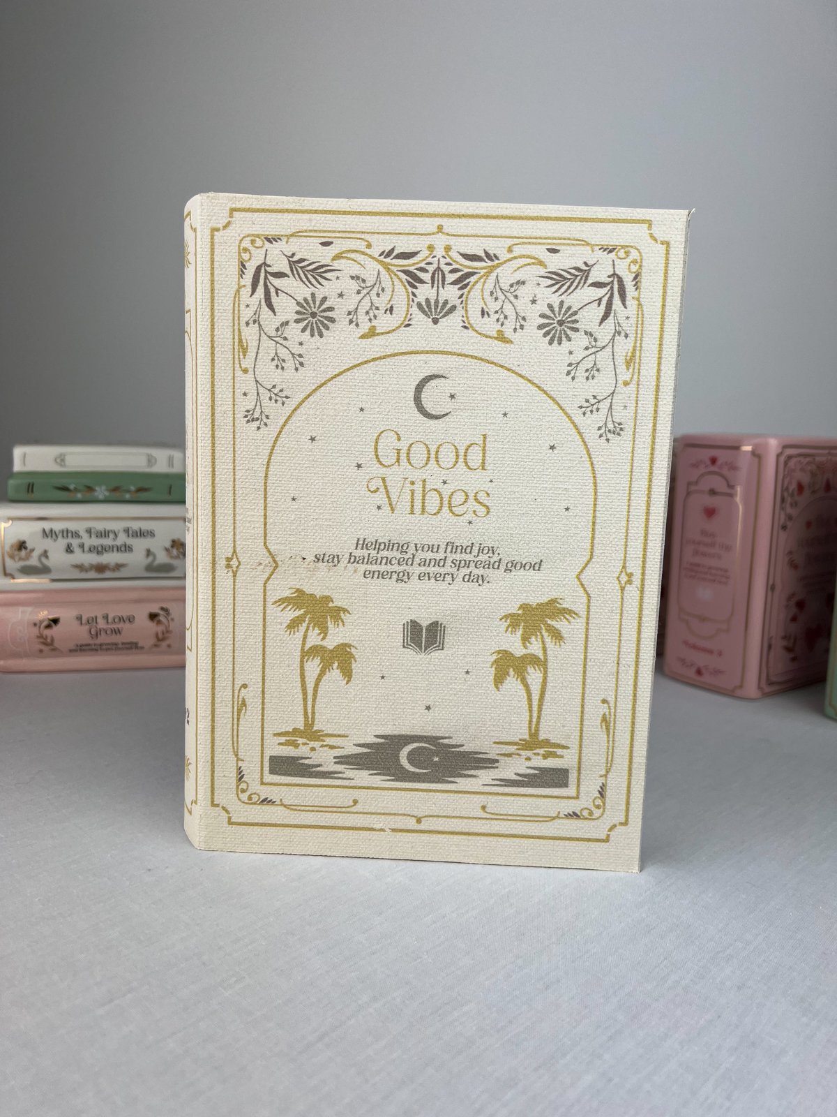 White Book Shaped Storage Box – Good Vibes