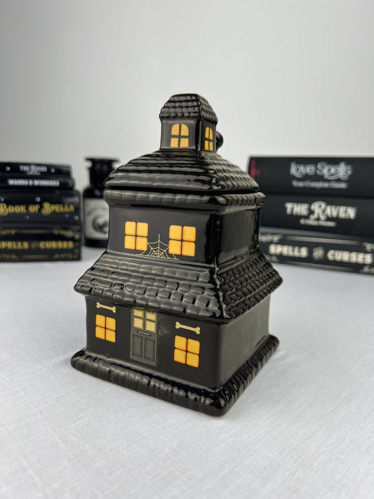 Black Haunted House Oil Burner