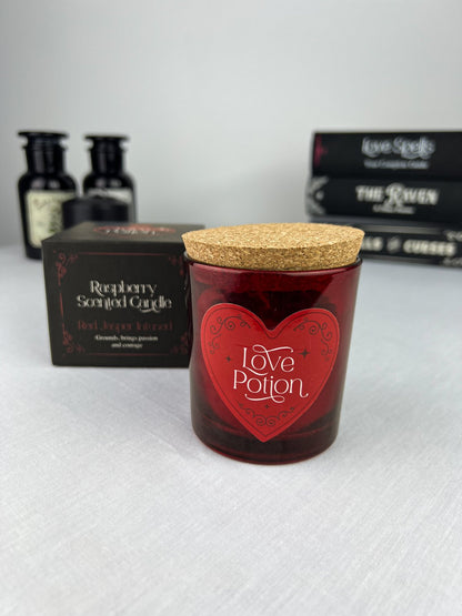 Love Potion Raspberry Crystal Candle