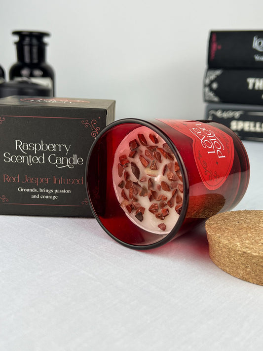 Love Potion Raspberry Crystal Candle