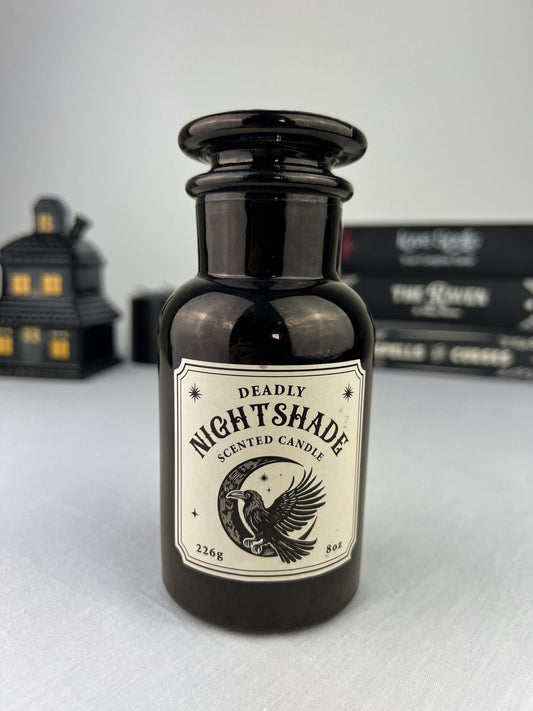Mystic Raven Deadly Nightshade Apothecary Candle
