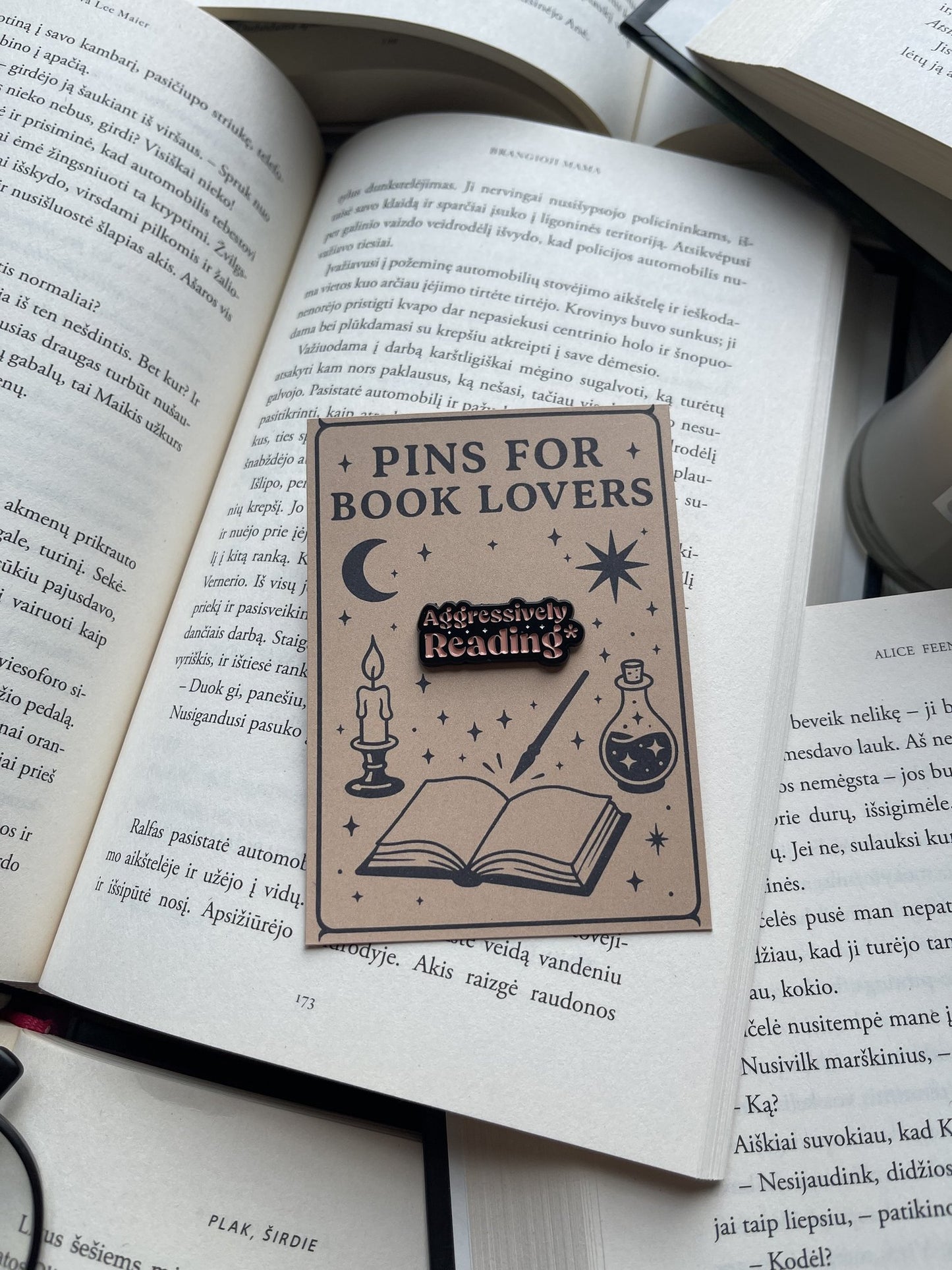 Pins "Aggressively Reading"