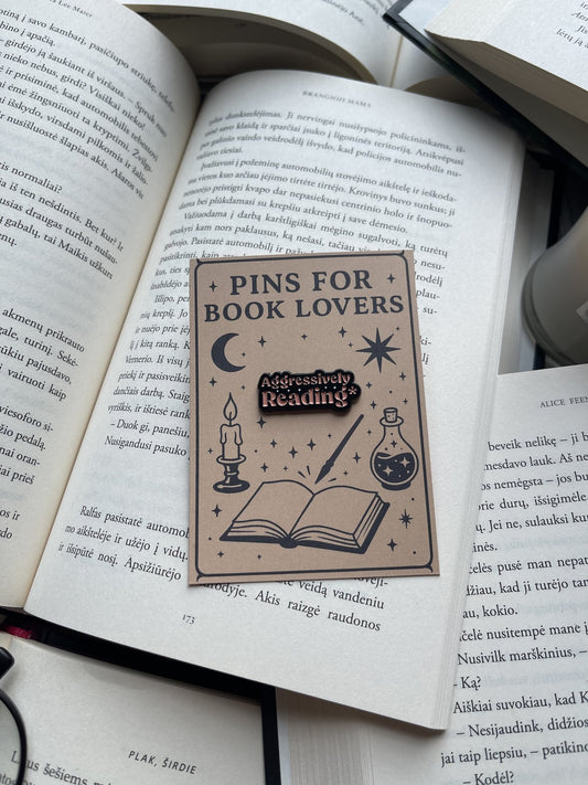 Pins "Aggressively Reading"