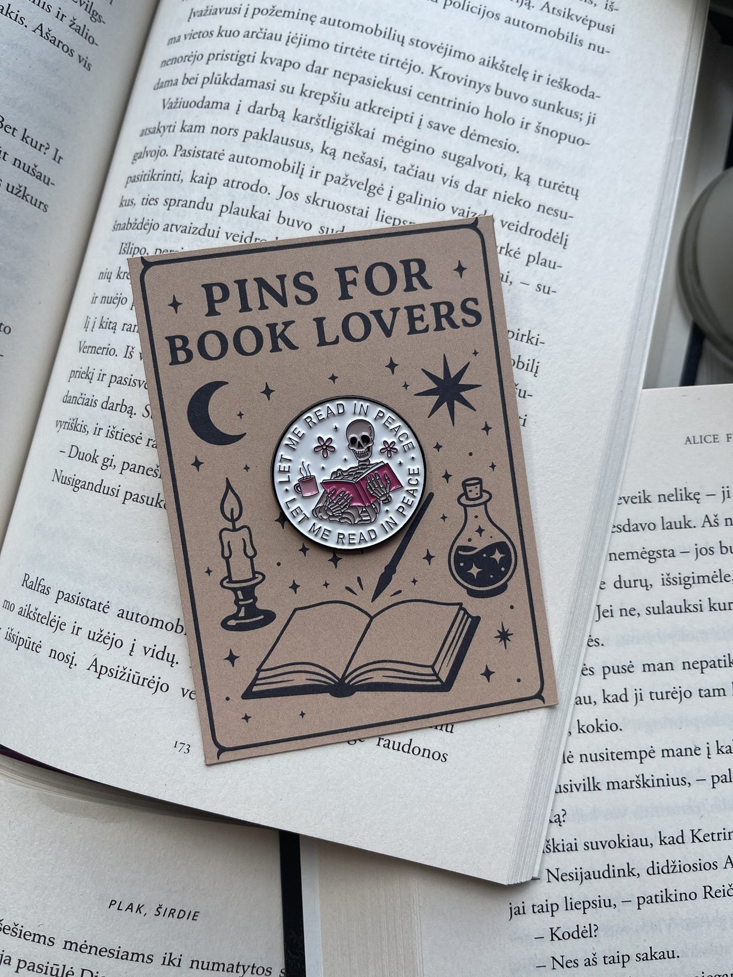 Pins "Let Me Read In Peace"