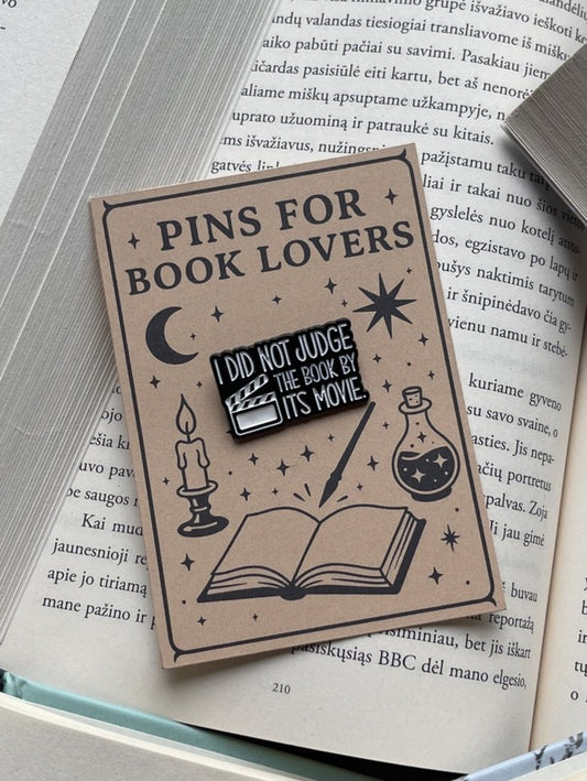 Pins "I did not judge the book by its movie"