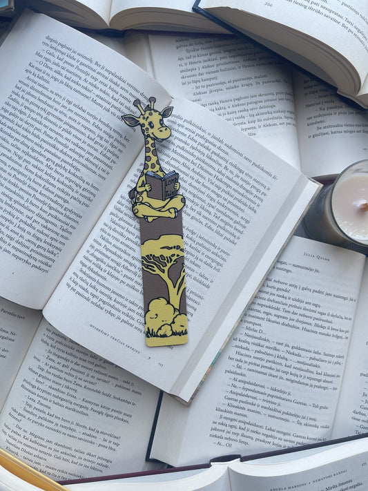 Bookmark "Giraffe with a book"