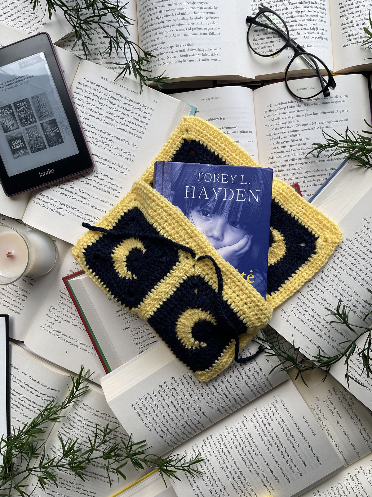 Crochet Sleeve "Moons"