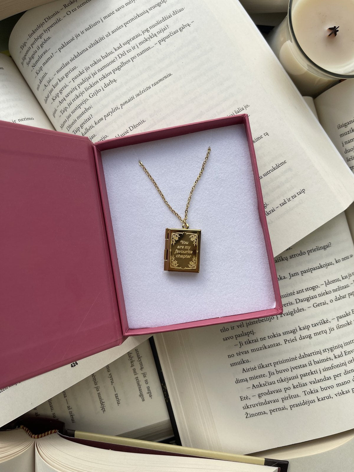 Book Locket Necklace