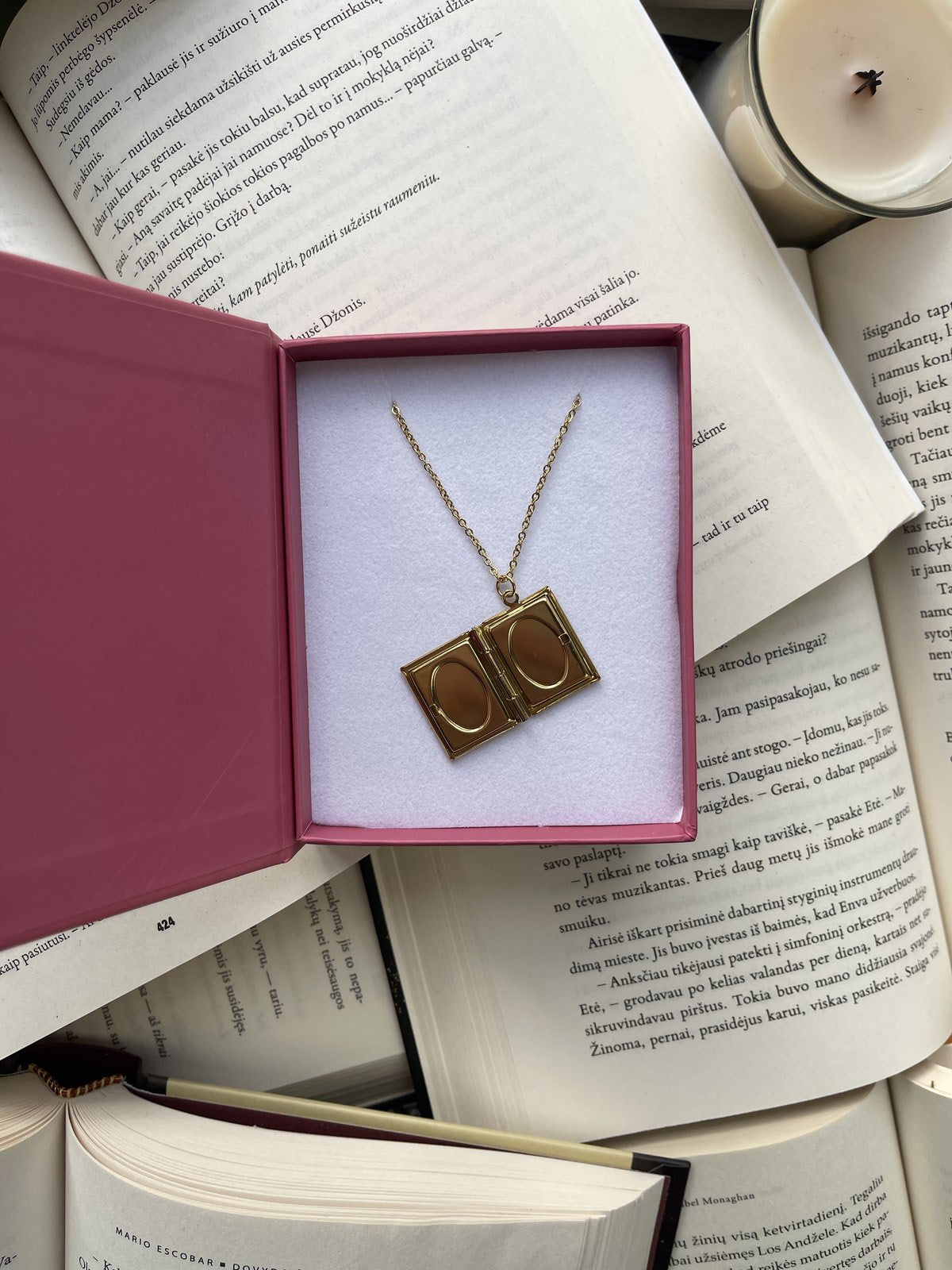 Book Locket Necklace
