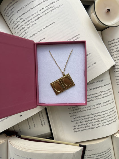 Book Locket Necklace