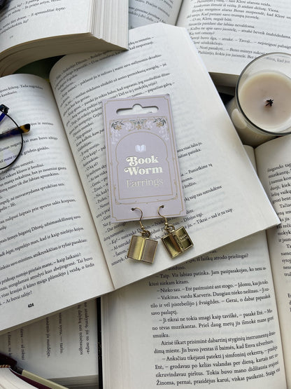 Book Worm Earrings