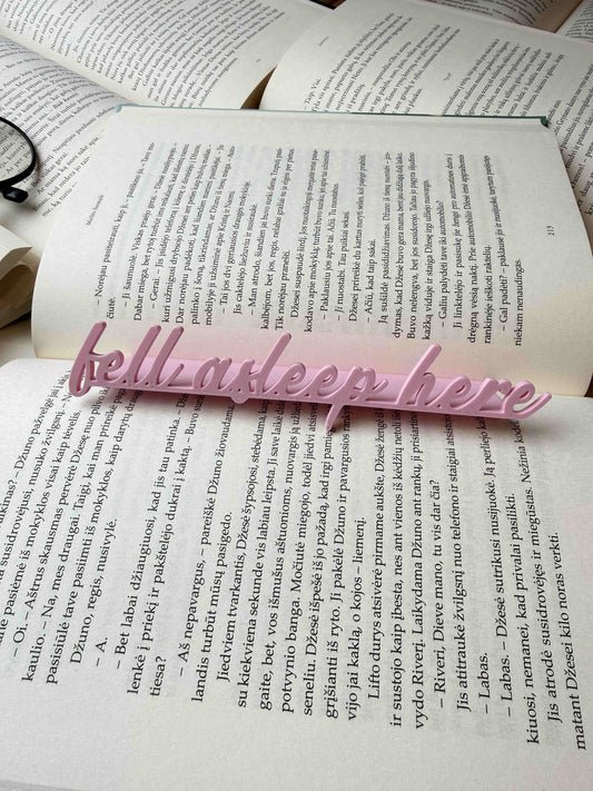 Bookmark "Fell Asleep Here"