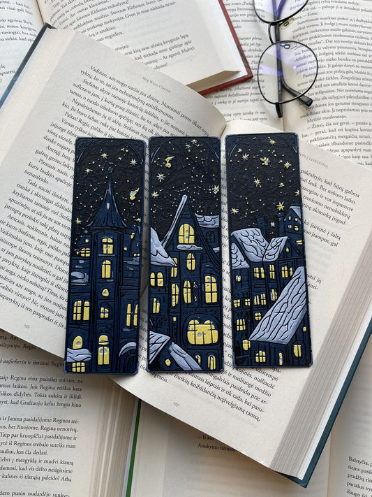 Bookmark "Winter Night Town"