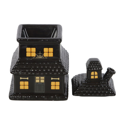 Black Haunted House Oil Burner