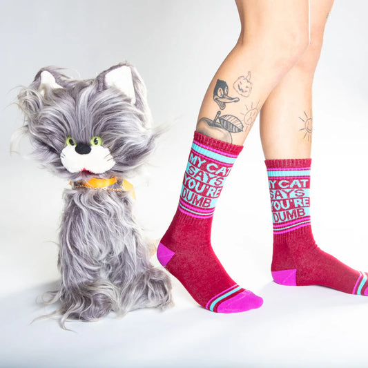 My Cat Says You’re Dumb Gym Crew Socks