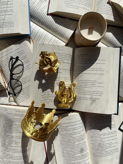 Golden Fae Trove Bookshelf Decor