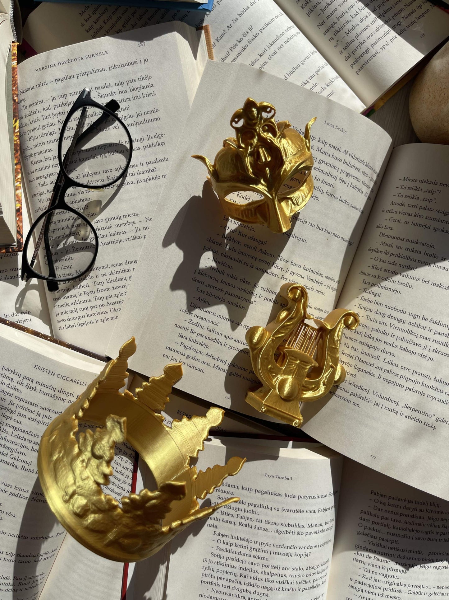 Golden Fae Trove Bookshelf Decor