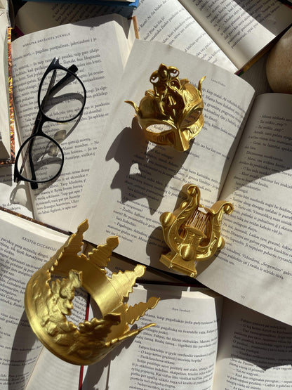 Golden Fae Trove Bookshelf Decor